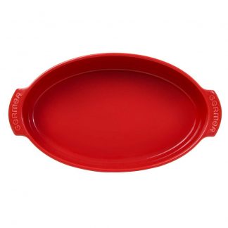 Travessa Refratária Oval 39 cm Vermelha 2,9 L