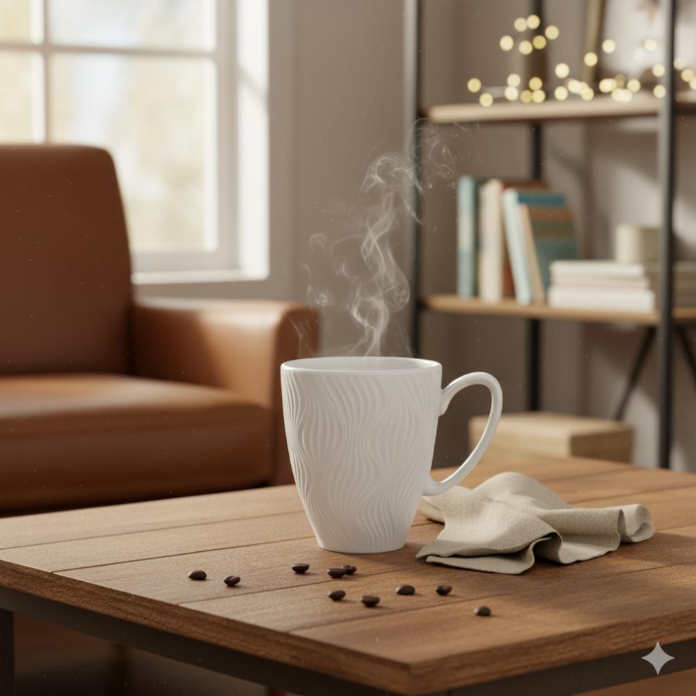 Caneca branca Sinuosa - Imagem 4