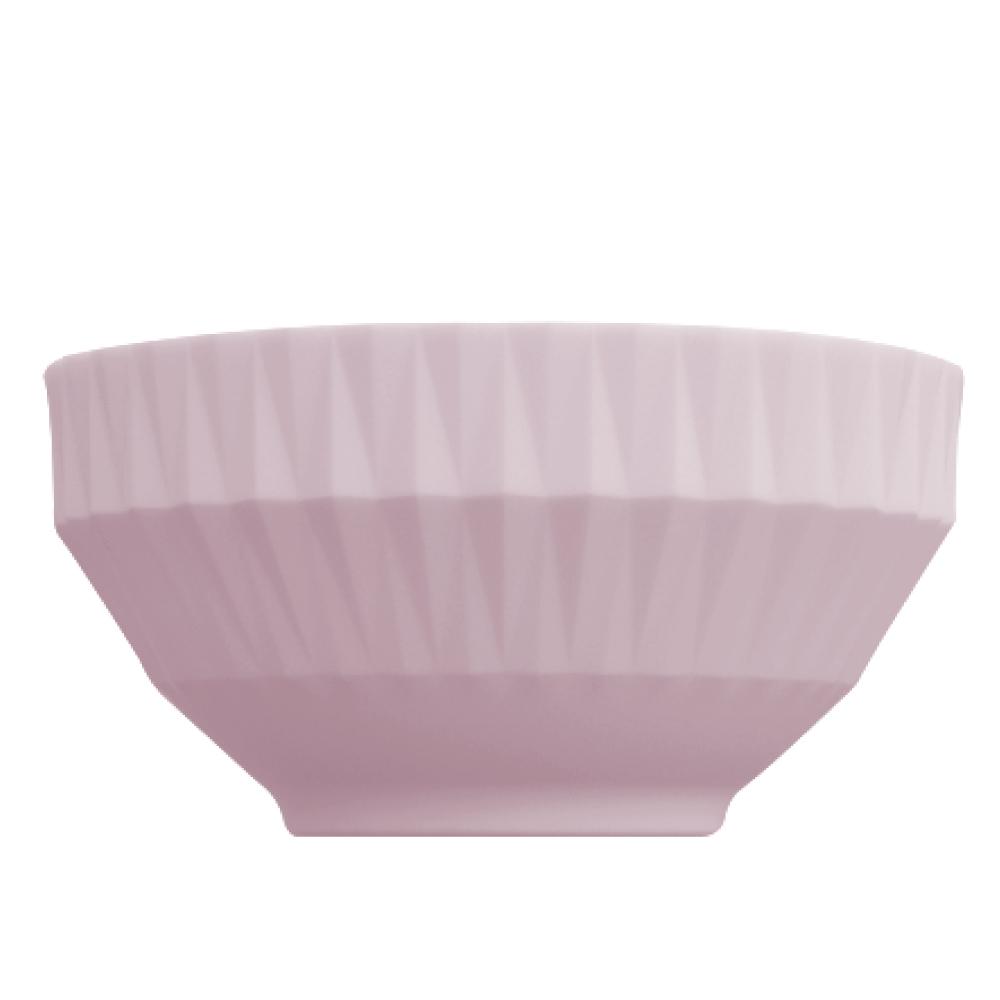 Bowl Tigela Sobremesa cor Rosa Relevo Diamante 422 ml