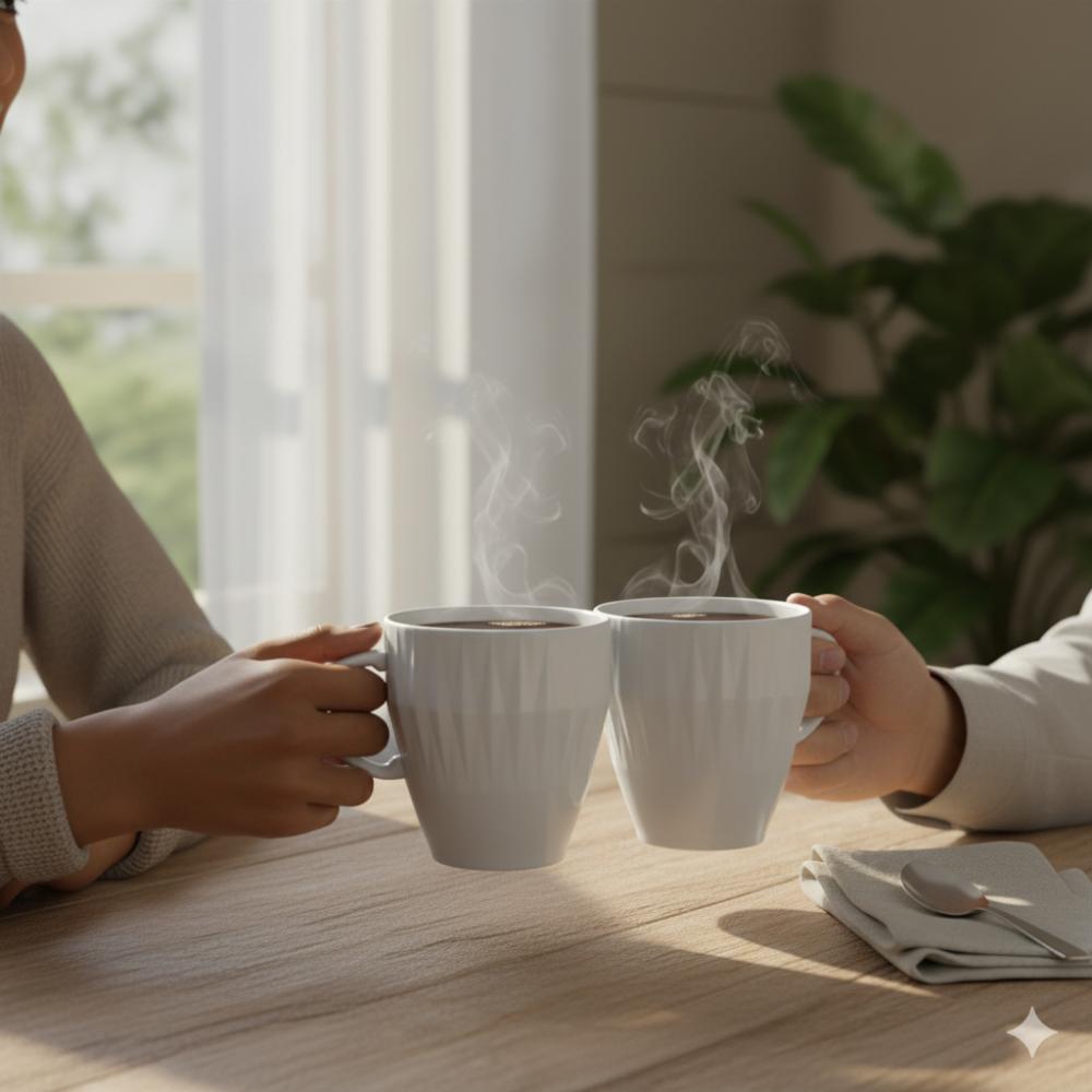 Caneca Branca Diamante 310ml - Imagem 5