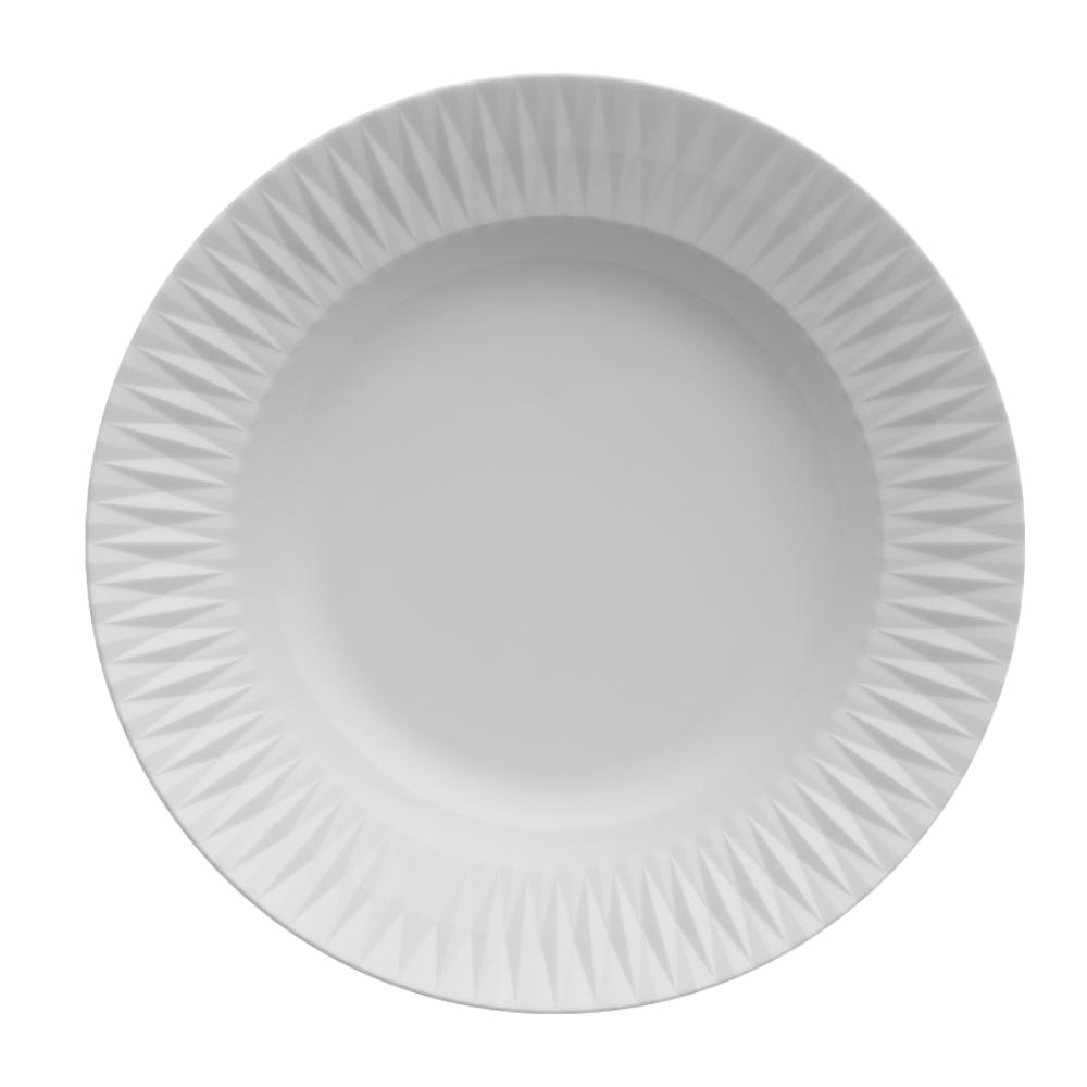 Kit Prato Fundo 06 Peças Relevo Diamante 23 cm Germer