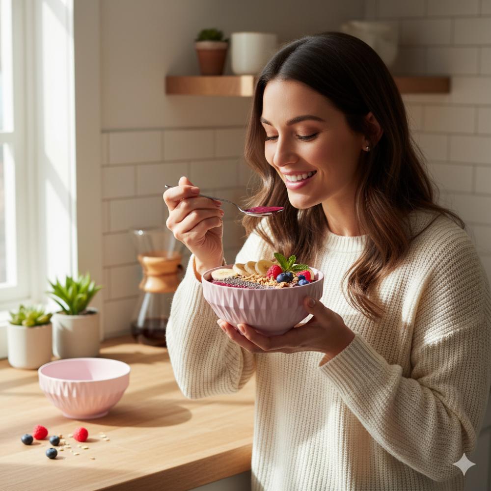 Bowl Tigela Sobremesa cor Rosa Relevo Diamante 422 ml - Imagem 5