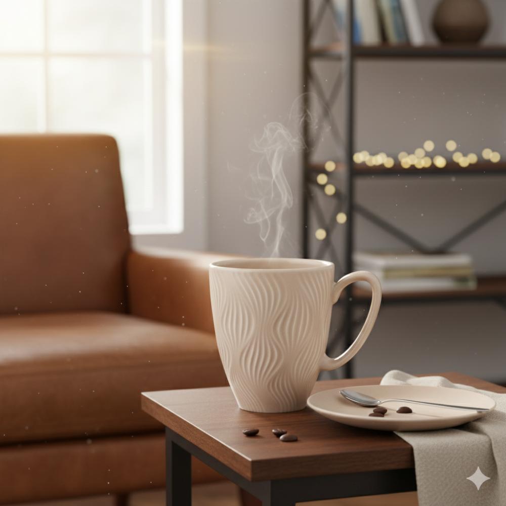 Caneca Creme Sinuosa 308 ml - Imagem 5