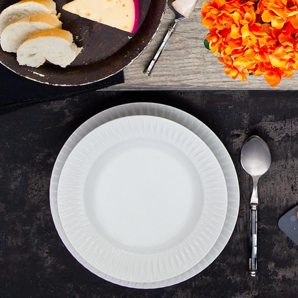 Kit Prato Fundo 06 Peças Relevo Diamante 23 cm Germer - Imagem 4