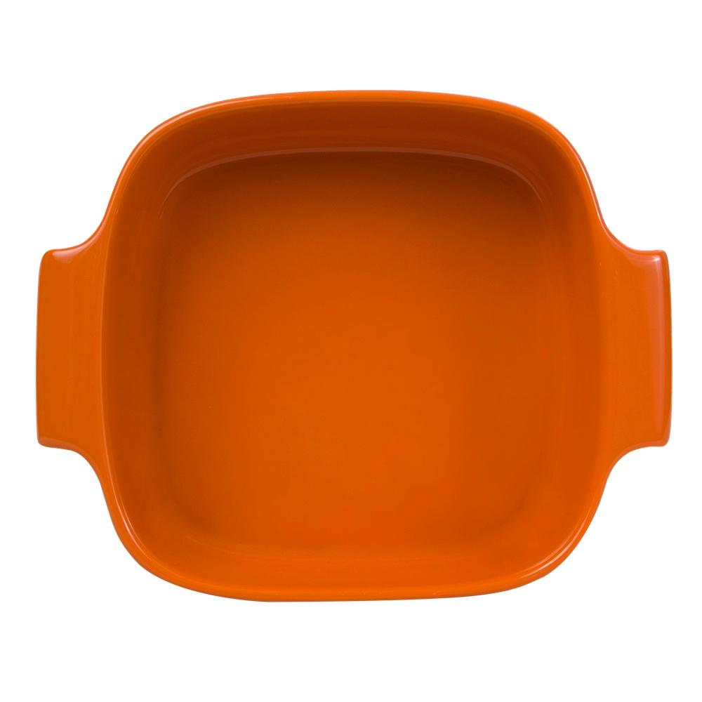 Travessa Refratária Quadrada 21x21 cm Laranja 2 L Germer - Imagem 2
