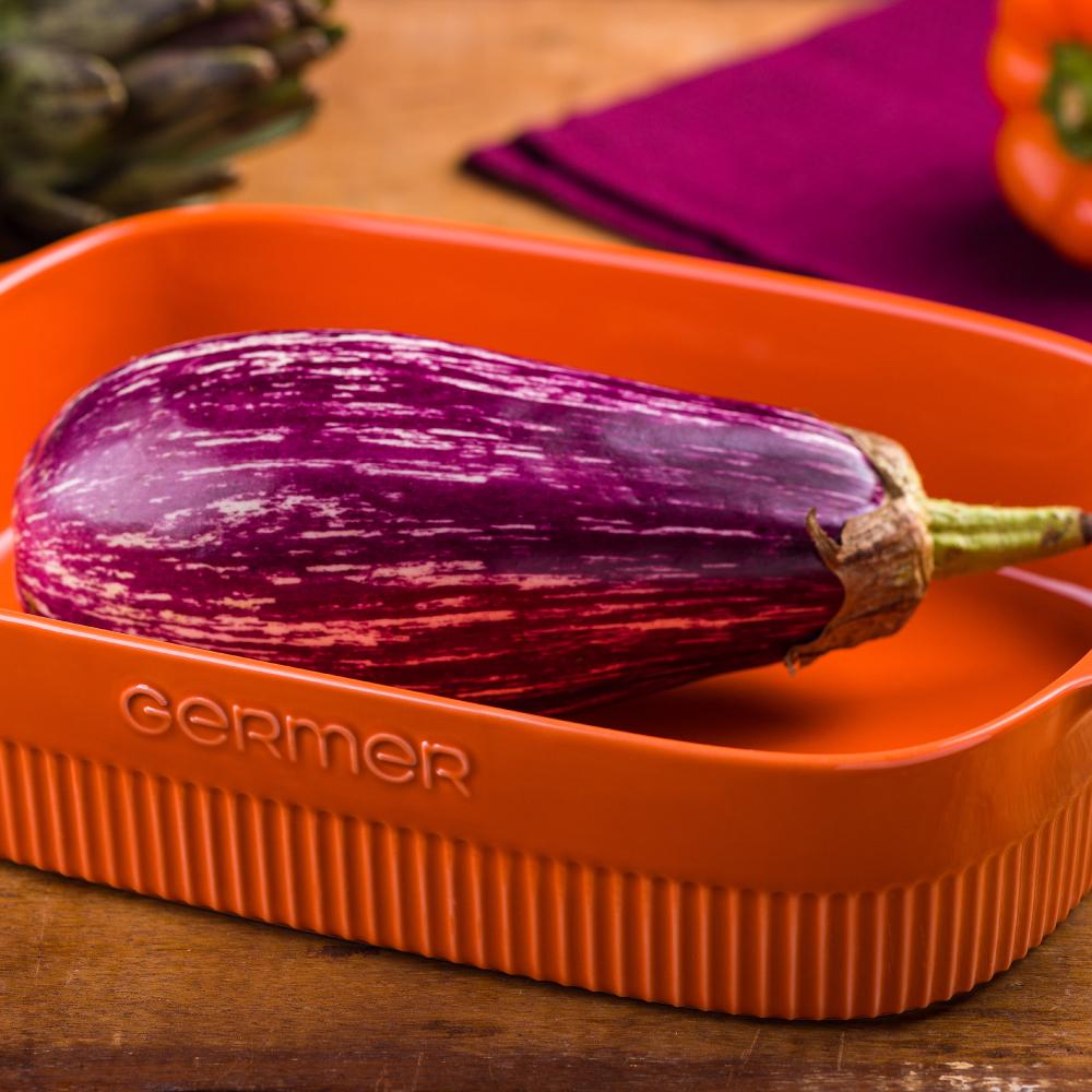 Travessa Refratária Retangular 28x17 Laranja 1,7 L Germer - Imagem 3