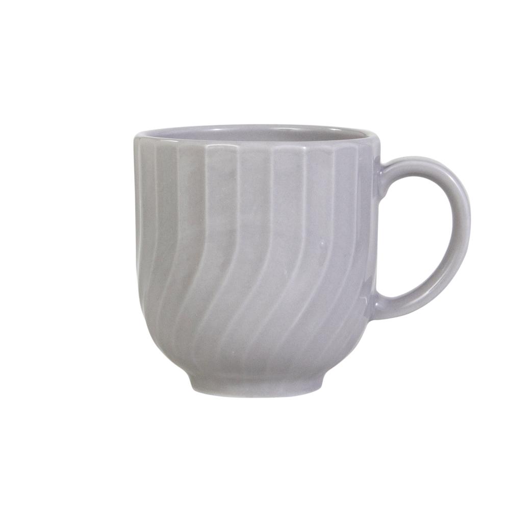 Caneca Chá Café Branca Relevo Linea 356 ml Germer Porcelanas - Imagem 7