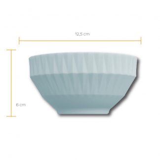 Bowl Tigela Azul Vintage Relevo Diamante 422 ml