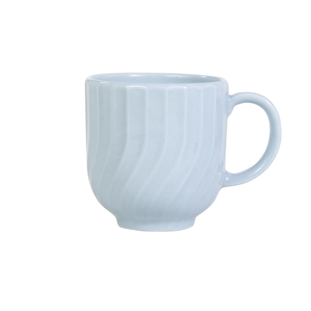 Caneca Chá Café Branca Relevo Linea 356 ml Germer Porcelanas - Imagem 8