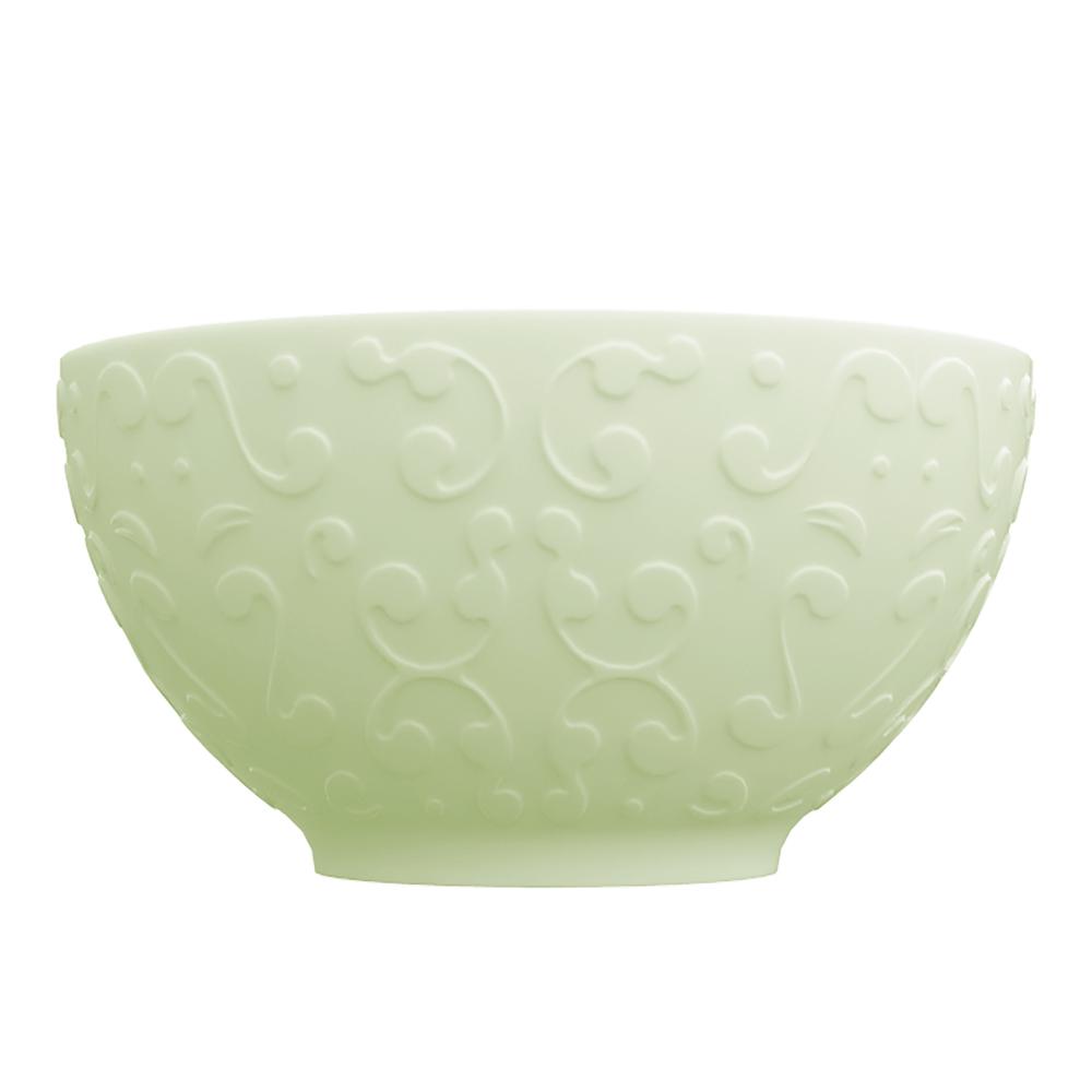 Bowl Tigela Sobremesa Verde Menta Relevo Tassel 422 ml