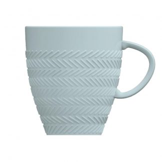 Caneca Azul Vintage Chevron 310ml