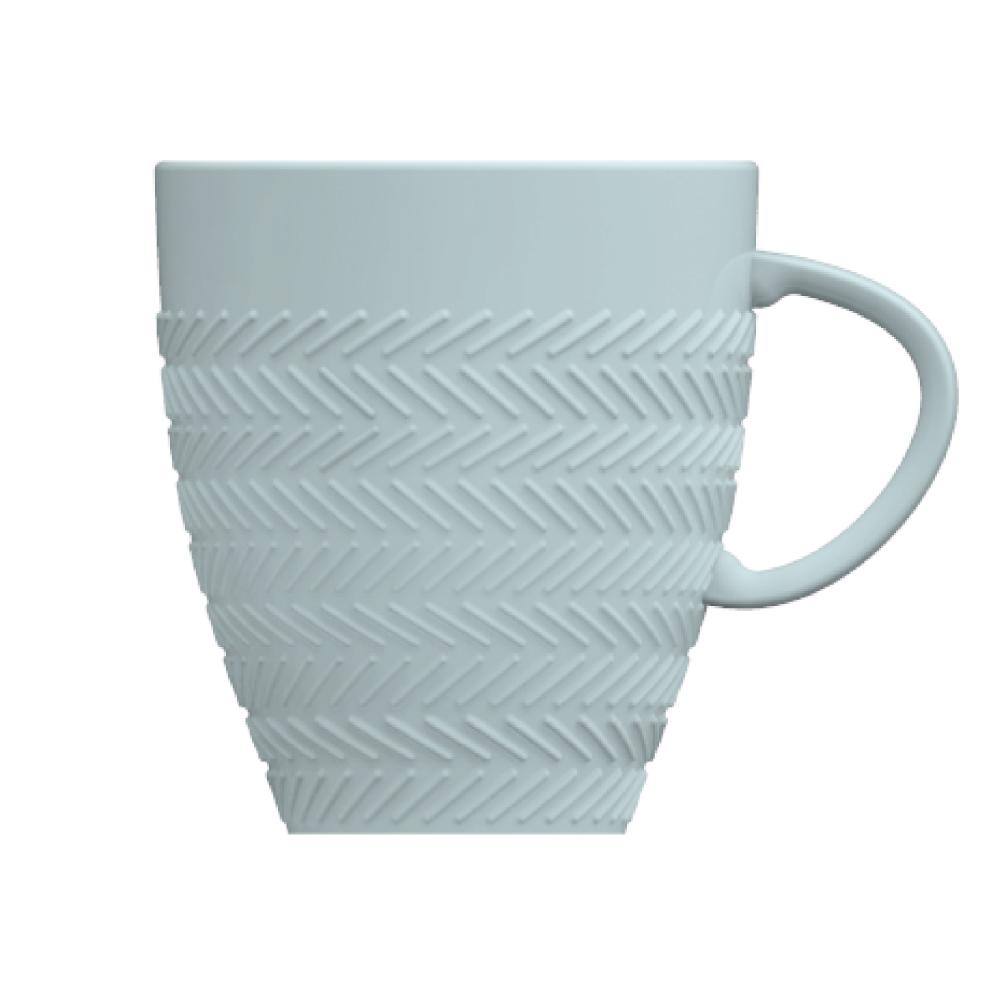 Caneca Azul Vintage Chevron 310ml