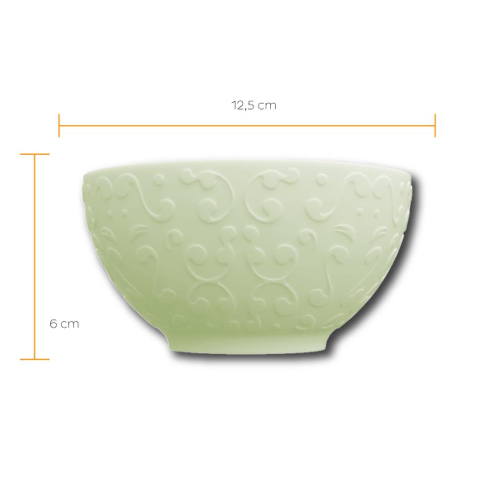 Bowl Tigela Sobremesa Verde Menta Relevo Tassel 422 ml - Imagem 2