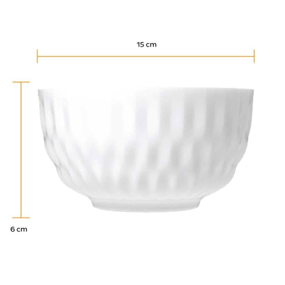 Tigela Sobremesa Média Branca Plissan 590 ml - Imagem 2