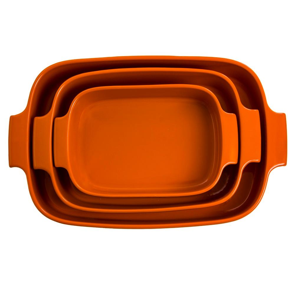 Travessa Refratária Retangular 30x21 Laranja 2,9 L Germer - Imagem 3