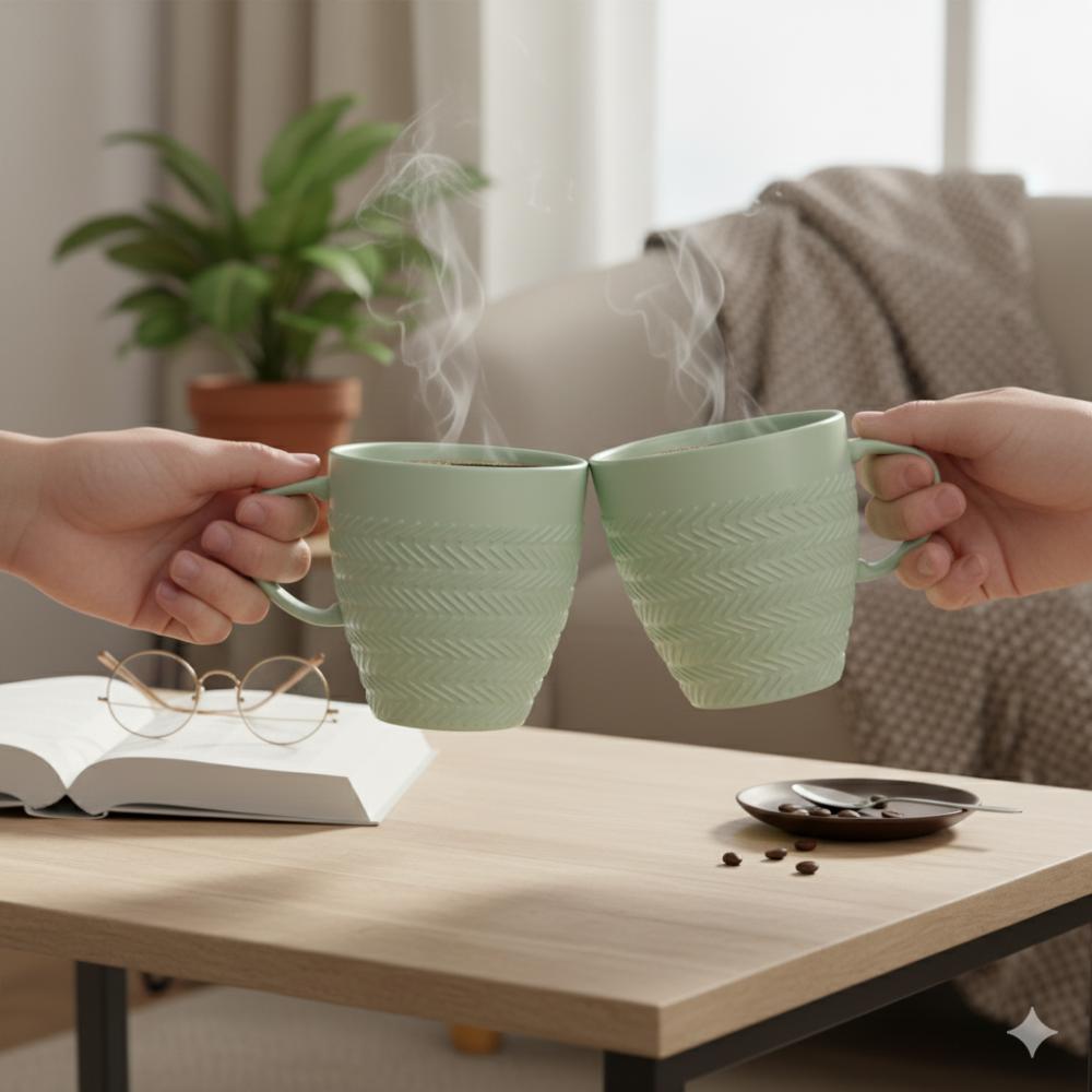 Caneca Chevron 310ml Branca - Imagem 3