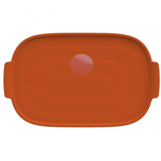 Bandeja Refratária Retangular 32 cm Laranja Germer Porcelanas