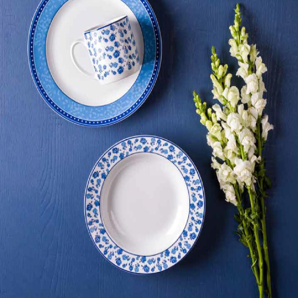 Jogo Jantar 16 Peças Secret Garden 02 Azul Germer Porcelanas - Imagem 3
