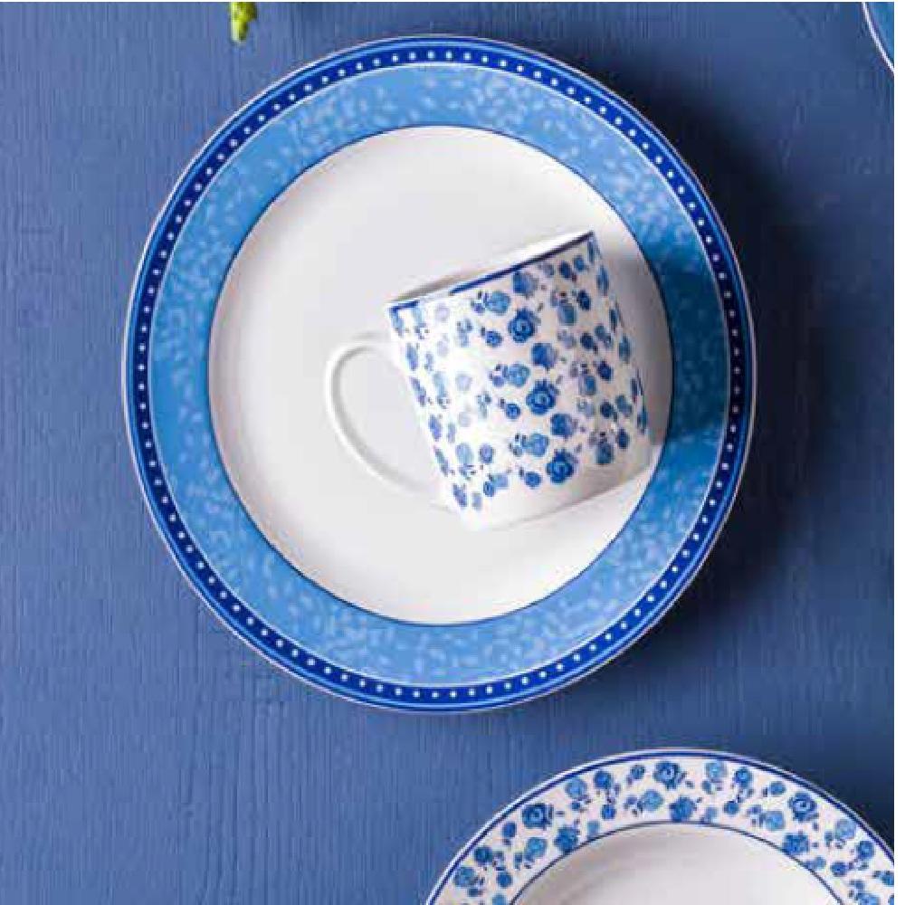 Jogo Jantar 16 Peças Secret Garden 02 Azul Germer Porcelanas - Imagem 4