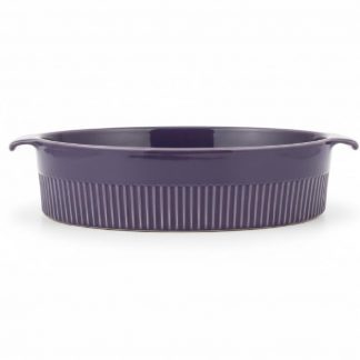 Roaster Ameixa sem tampa com 34,7 cm comprimento Porcelana