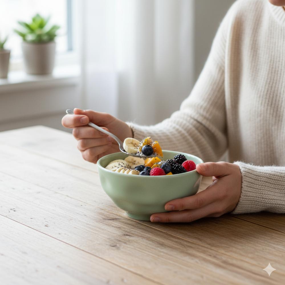 Bowl Tigela Porcelana Verde Menta Relevo Orgânico 360 ml - Imagem 2