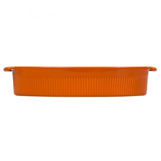 Travessa Refratária Oval 39 cm Laranja 2,9 L