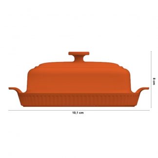 Manteigueira Linha Assar E Servir Laranja com 20 cm Germer