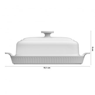 Manteigueira Linha Assar e Servir  Branca  20 cm Porcelana