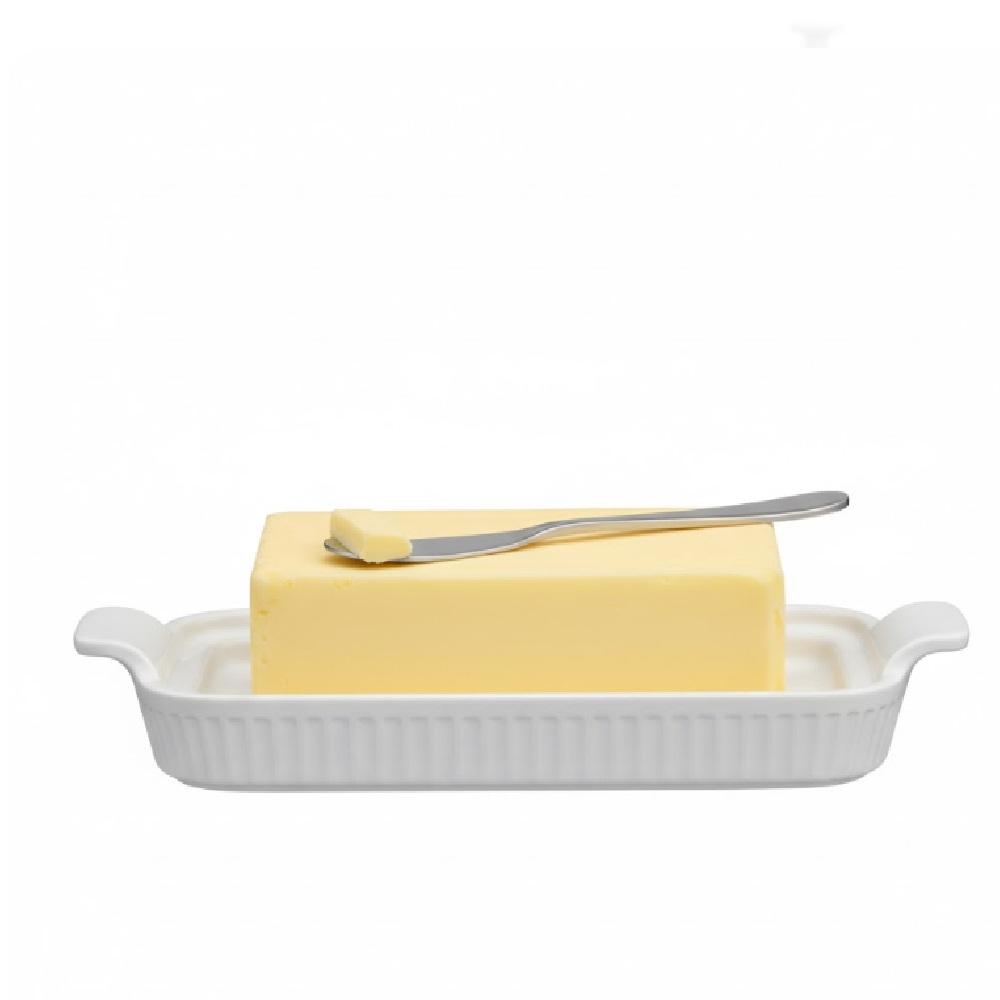 Manteigueira Linha Assar e Servir Branca 20 cm Porcelana - Imagem 2