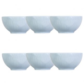 Bowl Tigela Sobremesa Azul Vintage Sinuosa 360 ml Germer