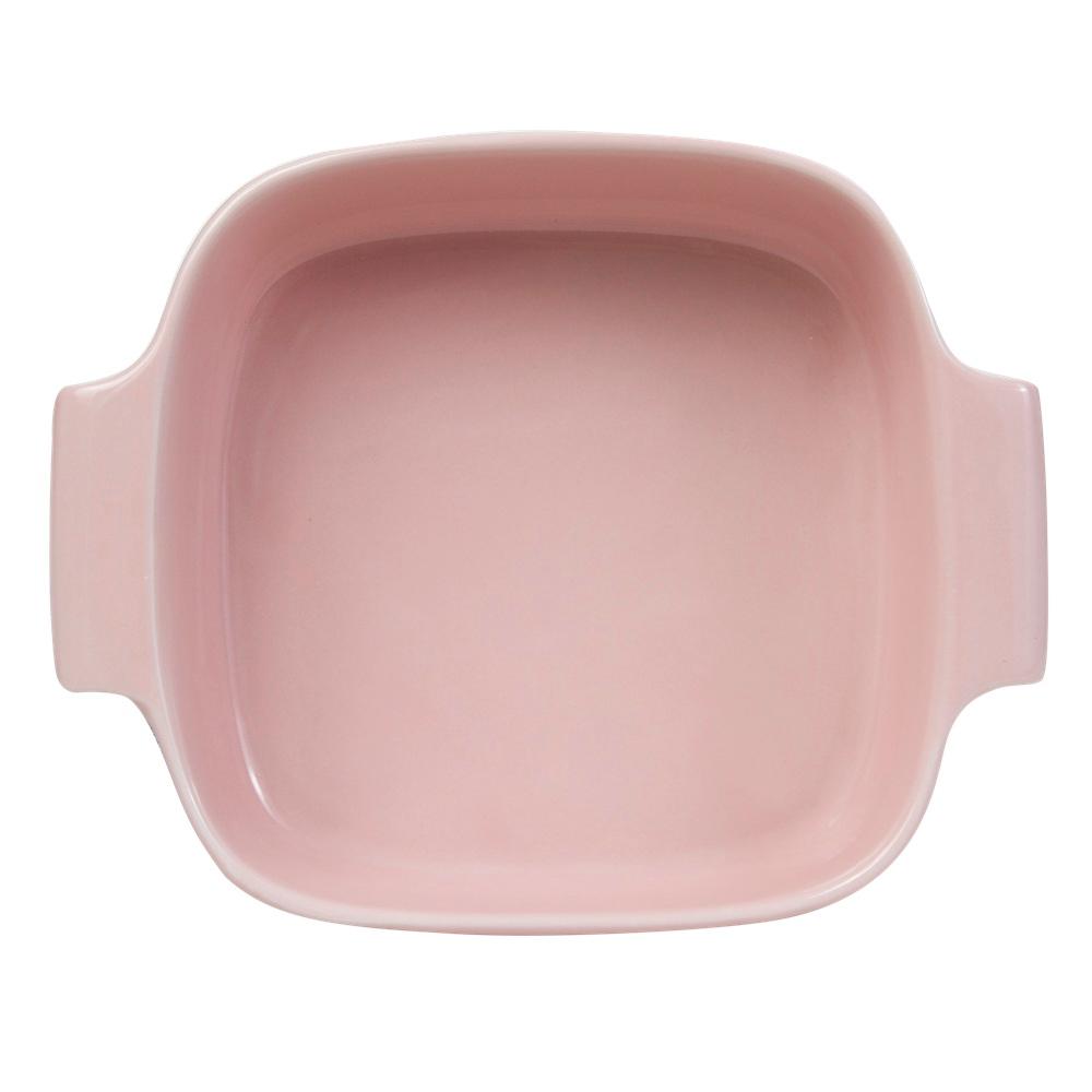 Travessa Refratária Quadrada 21x21 cm Rosa Fractal 2 L - Imagem 2