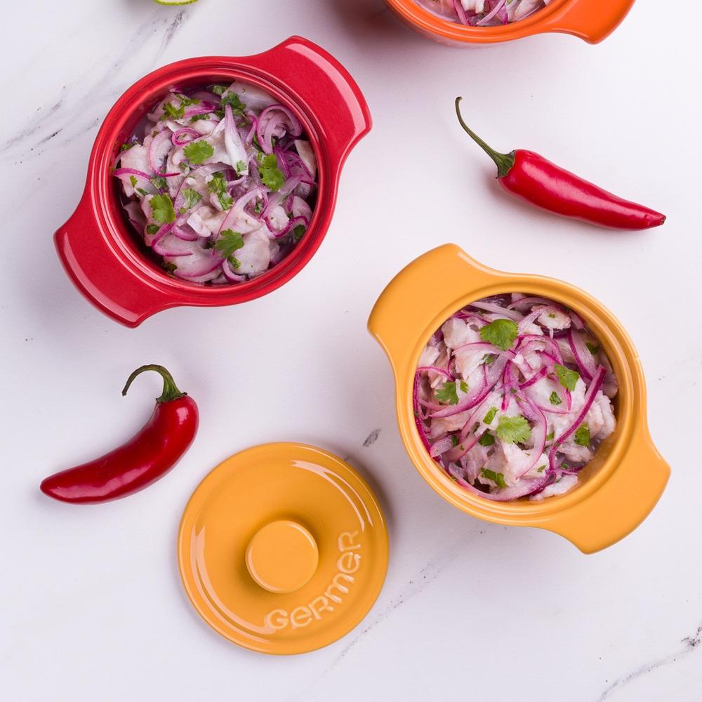 Cocotte Refratária 10 cm Amarela 218 ml Germer Porcelanas - Imagem 4