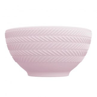 Bowl Tigela Sobremesa Rosa Fractal Relevo Chevron Germer