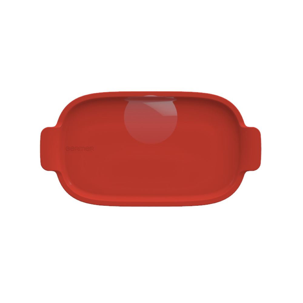 Bandeja Retangular 20 cm Vermelho P Assar e Servir