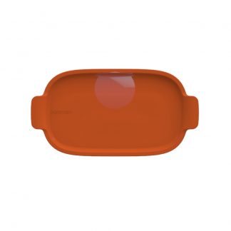 Bandeja Retangular 20 cm Laranja P Assar e Servir