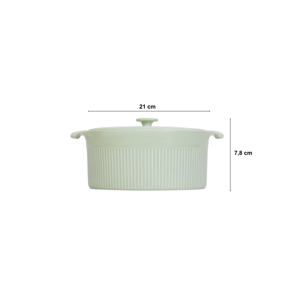 Cocotte Refratário 21 cm Verde Menta 2,7 L - Imagem 3