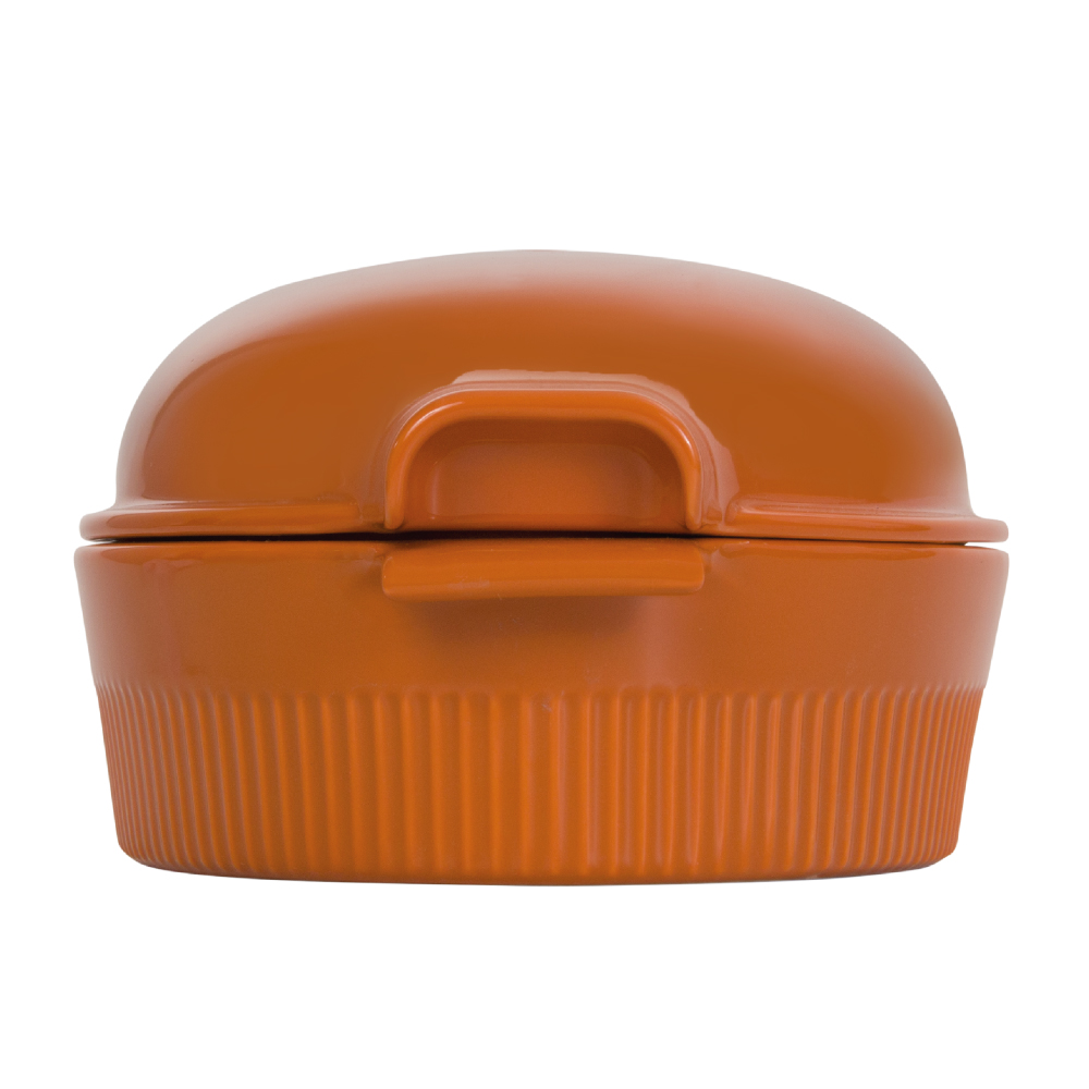 Roaster Refratário com Tampa 34,7 cm Laranja 3,1 L Assar e Servir - Imagem 2