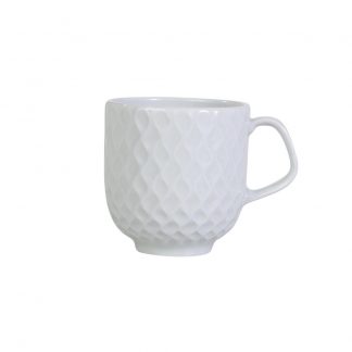 Caneca Chá Café Relevo Aqua 350 ml Branca