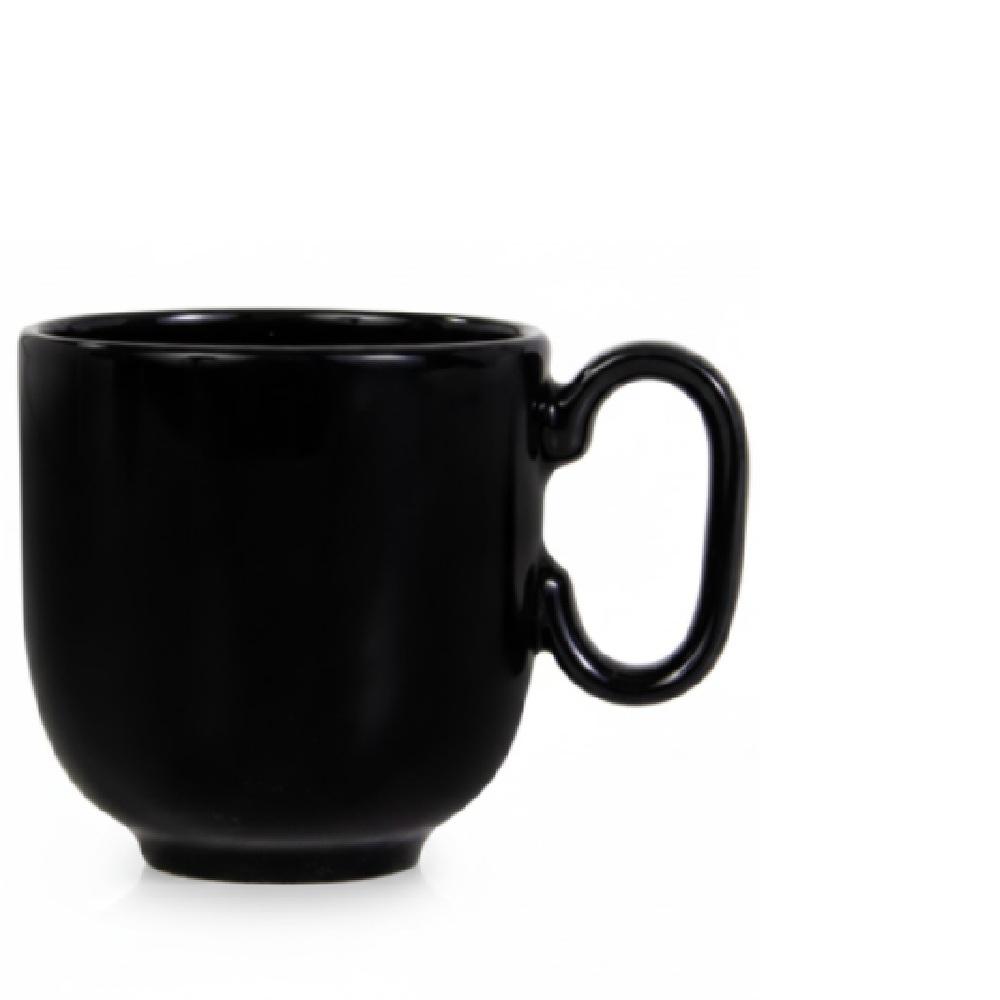 Caneca Preta Chá Café Modelo Forma 350 ml - Imagem 2
