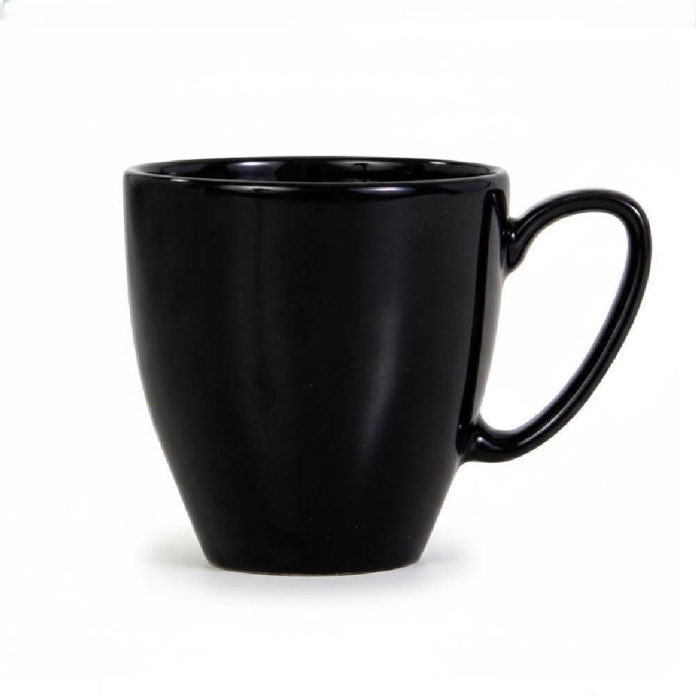 Caneca Chá Café Oval Preta 320 ml - Imagem 2
