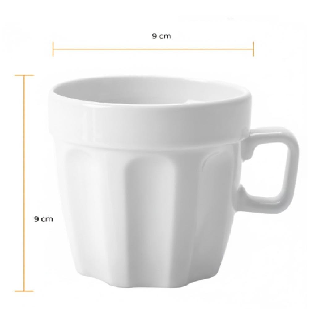 Caneca Chá Café Pingada 300 ml Branca - Imagem 4