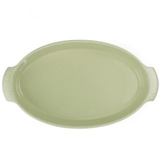 Travessa Refratária Oval G 39 cm Verde Chá 2,9 L