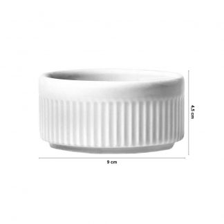Ramekin Refratário 9 cm Branco com 180 Ml Porcelana