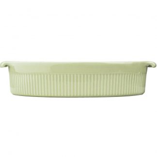 Travessa Refratária Oval M 32,5cm Verde Chá 1,8 L