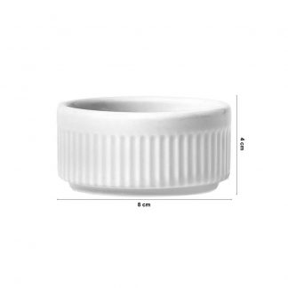 Ramekin Refratário 8 cm Branco com 130 Ml Porcelanas
