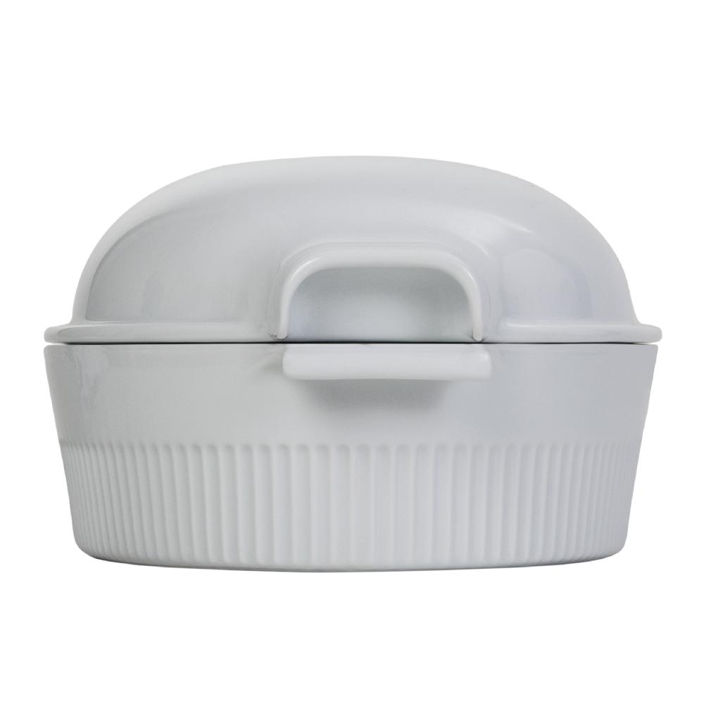 Roaster Refratário com Tampa 34,7 cm Branco 3,1 L Assar e Servir - Imagem 2