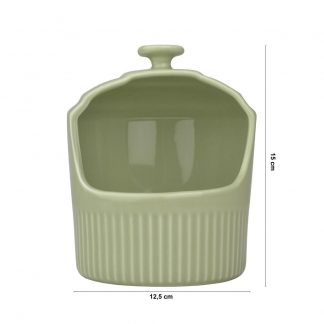 Pote de Sal Diâmetro 12,5 cm Verde Chá 350 ml Assar e Servir