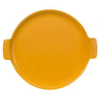 Forma de Pizza Refratária Diâmetro 31,5 cm Amarela Porcelana
