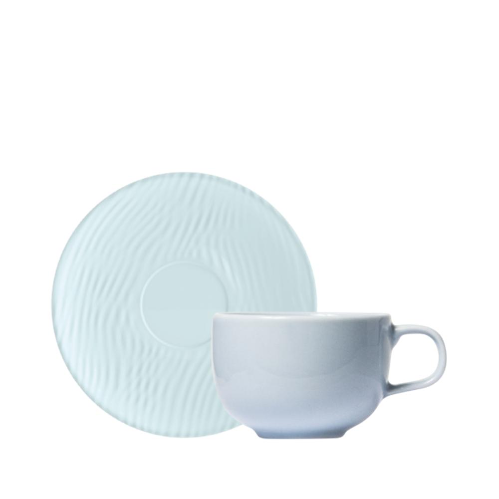 Jogo Jantar Chá 30 Peças Relevo Dunas Azul - Imagem 5