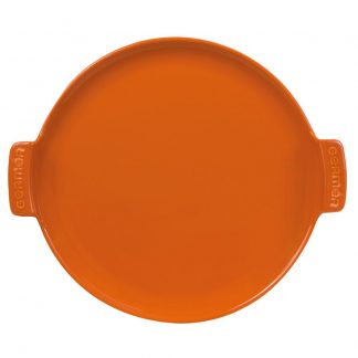Forma de Pizza Refratária Diâmetro 31,5 cm Laranja Porcelana